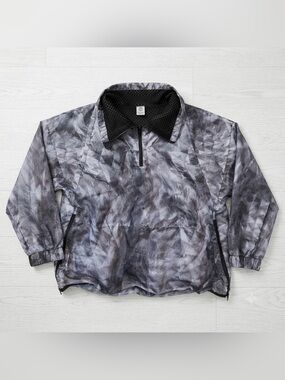 Champion C9 Women’s Grey Crop Bomber Jacket Holographic Long Sleeve 1/4 Zip SZ L